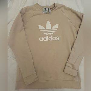 Adidas beige crew neck